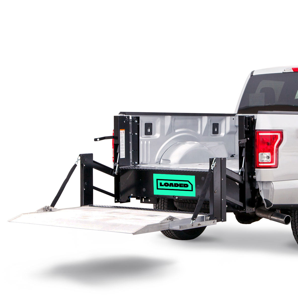 LOADED PRO Steel Aluminum Pickup Truck liftgate, dual hydraulic cylinders, 1300 lbs Load Capacity