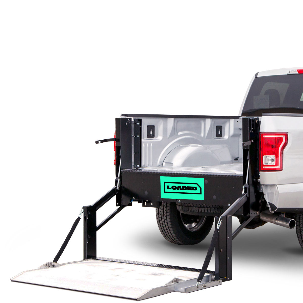 LOADED PRO Steel Aluminum Pickup Truck liftgate, dual hydraulic cylinders, 1300 lbs Load Capacity